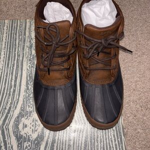 Sperry Men's Brown and Black Rain Boots